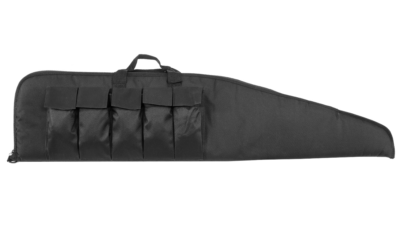 Gewehrtasche 110 cm mit 5 Magazintaschen schwarz