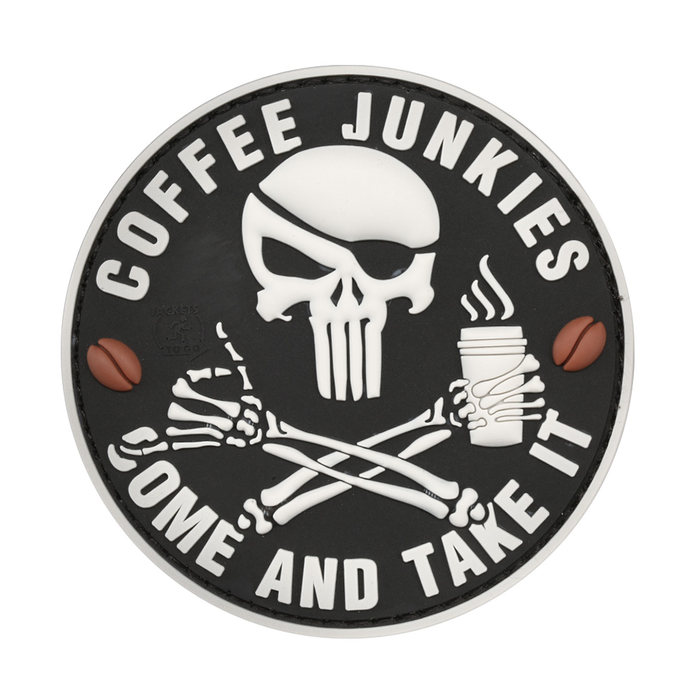JTG 3D Rubber Patch mit Klettfläche Coffee Junkies swat