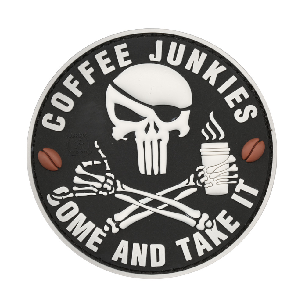 JTG 3D Rubber Patch mit Klettflche Coffee Junkies swat