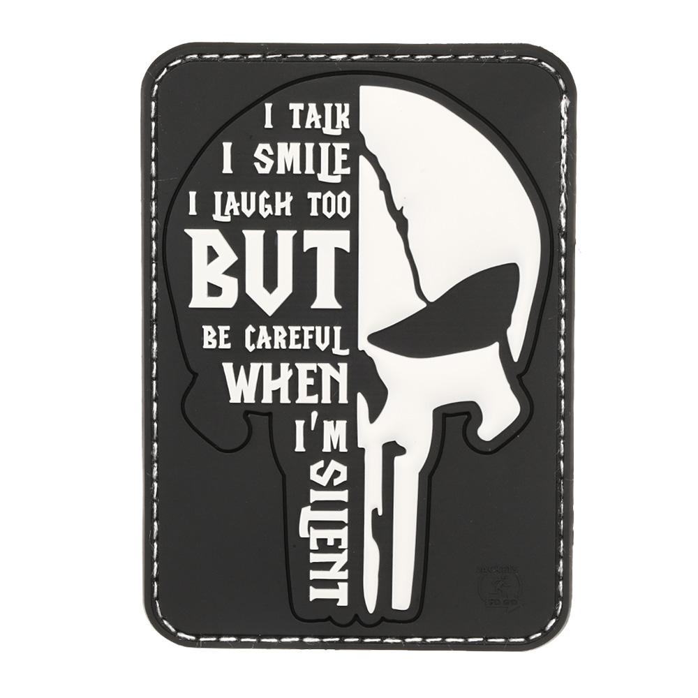 JTG 3D Rubber Patch mit Klettflche Silent Punisher schwarz/wei