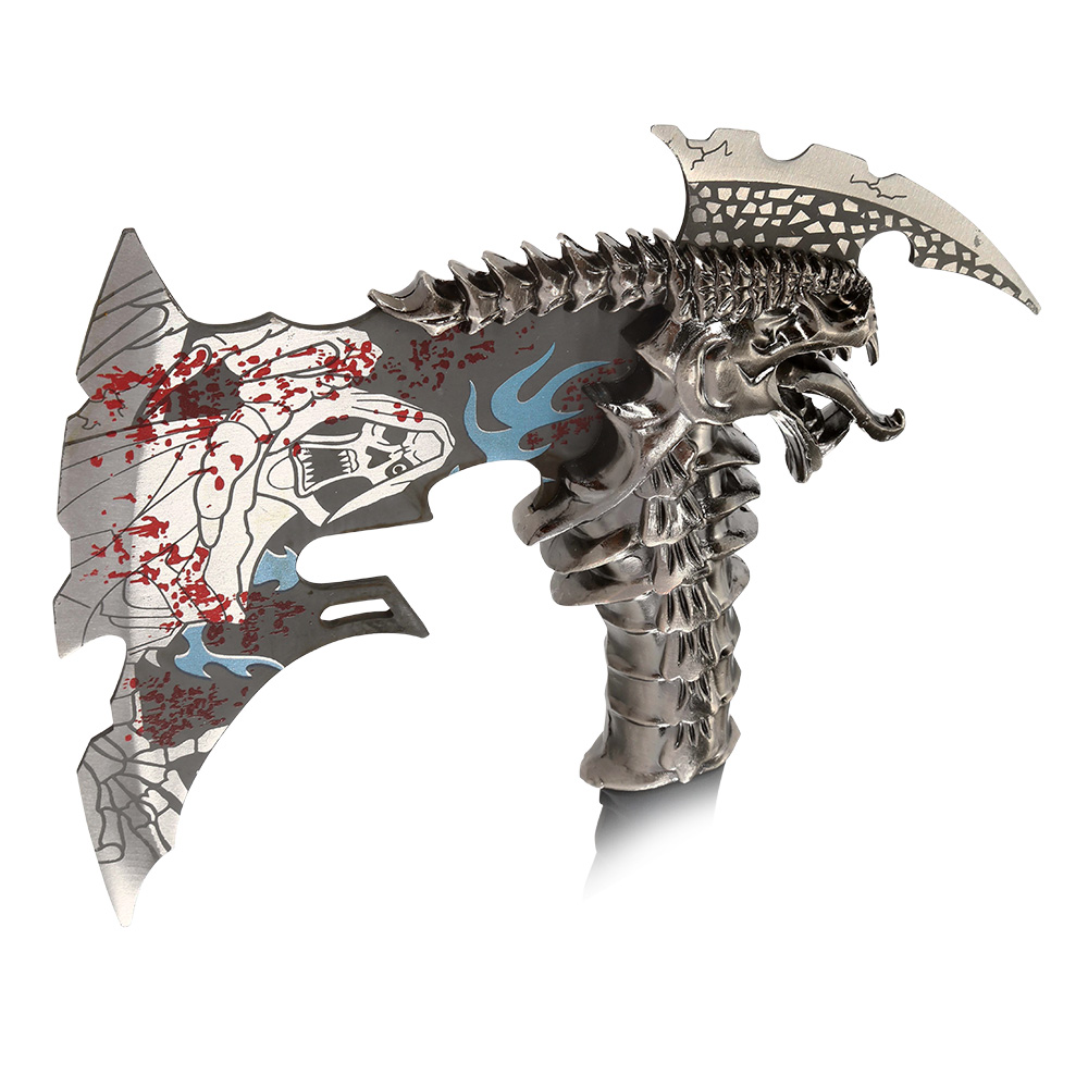 Fantasy Axt Dragon Scream inkl. Tischständer silber/schwarz Bild 2