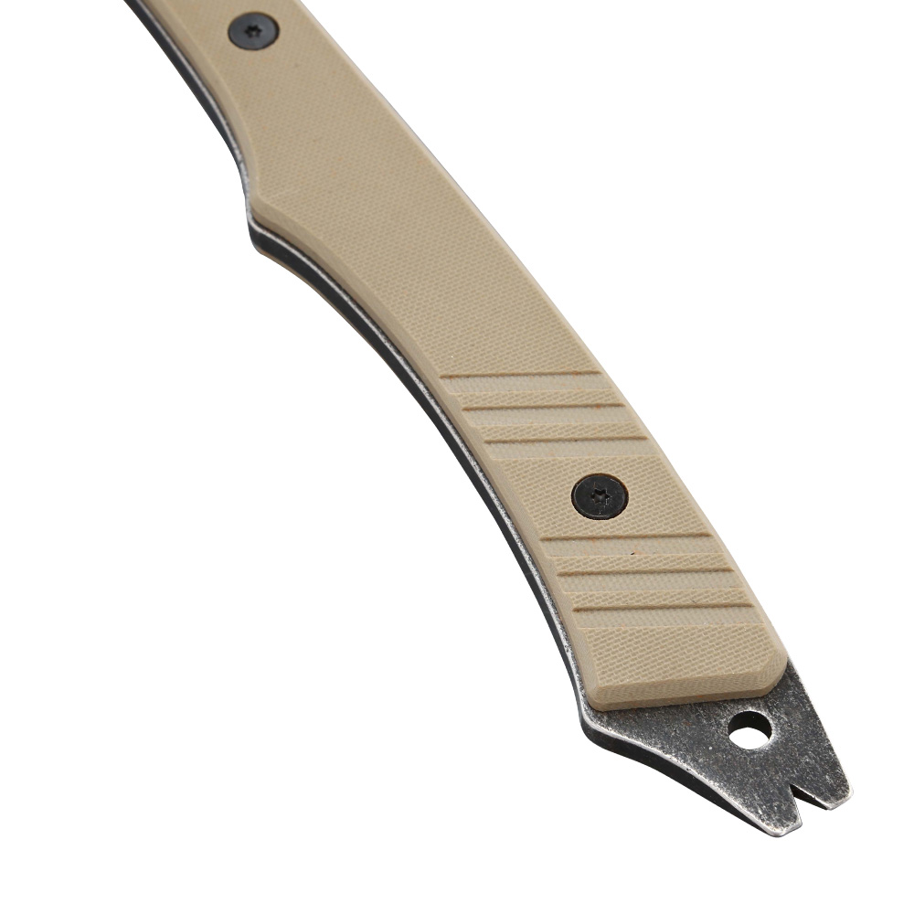 Wartech Wurf- und Survivalaxt stonewash inkl. Scheide schwarz/tan Bild 5