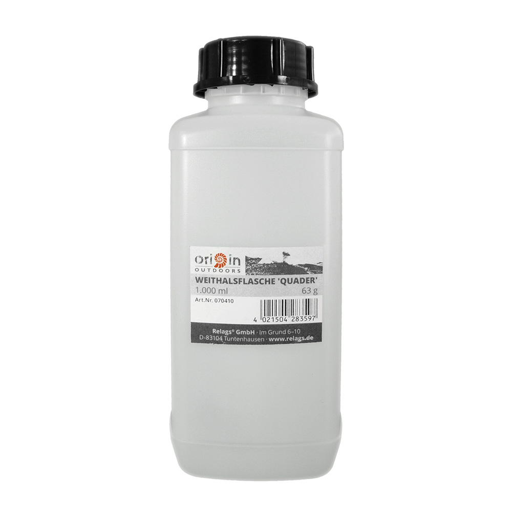 Origin Outdoors Weithalsflasche Quader 1000 ml transparent