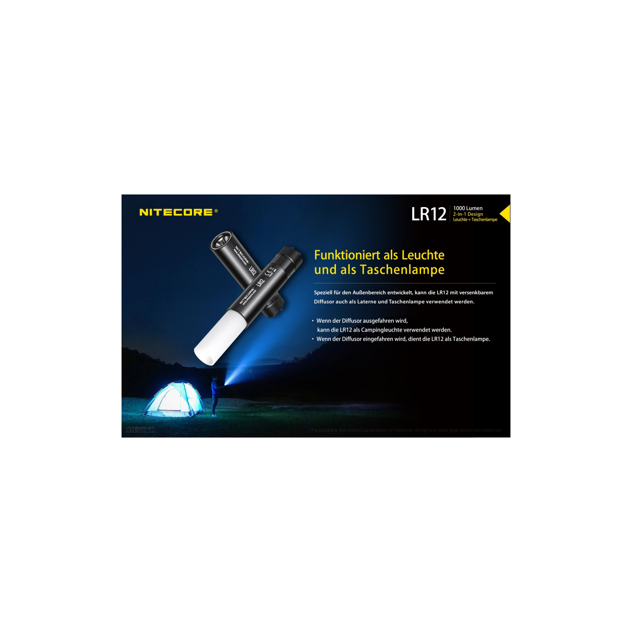 Nitecore Camping-Laterne LR12 1000 Lumen Bild 1
