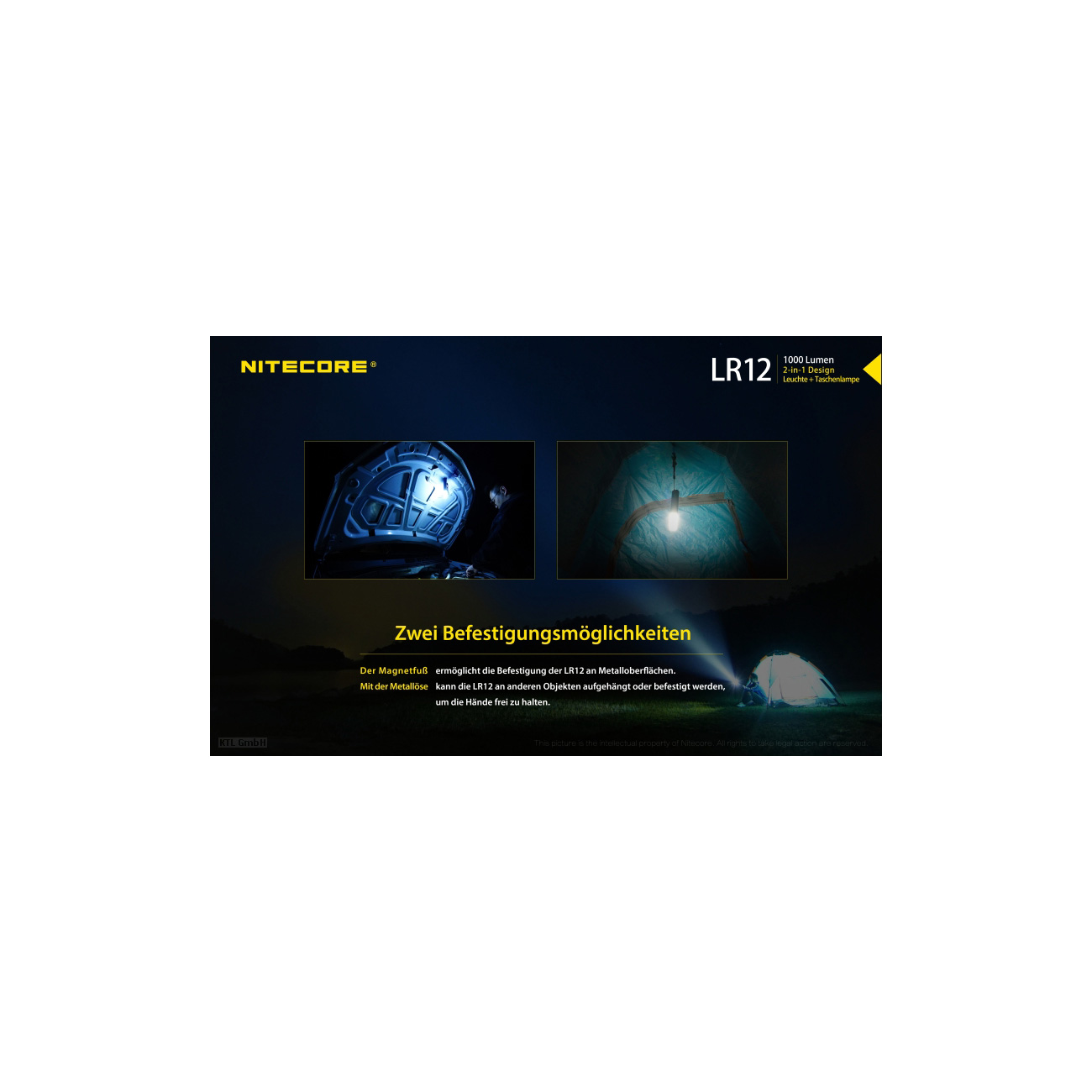 Nitecore Camping-Laterne LR12 1000 Lumen Bild 1