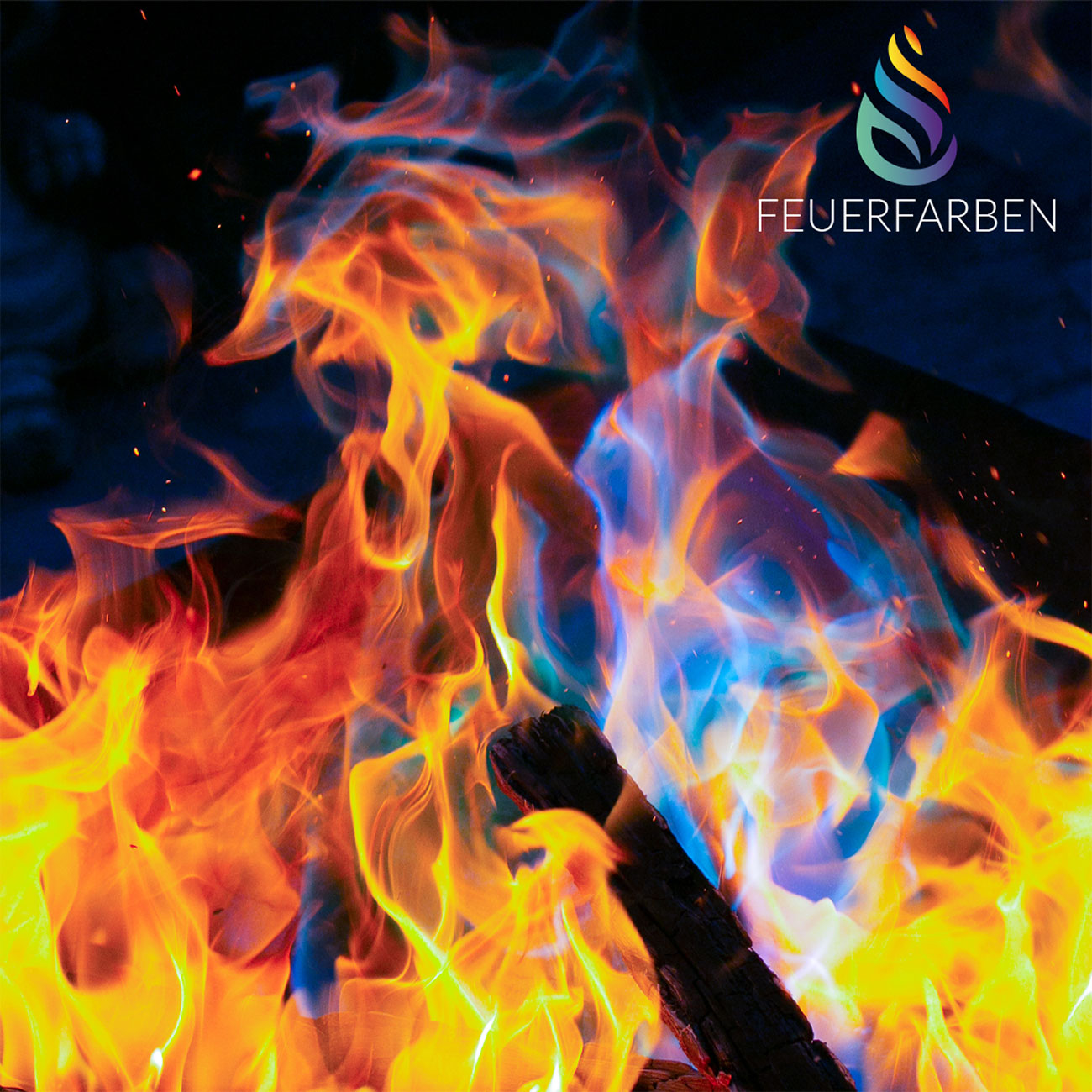   Feuerfarben Pulver 250g für bunte Flammen in Feuerschale, Lagerfeuer, Kaminofen, usw Bild 4