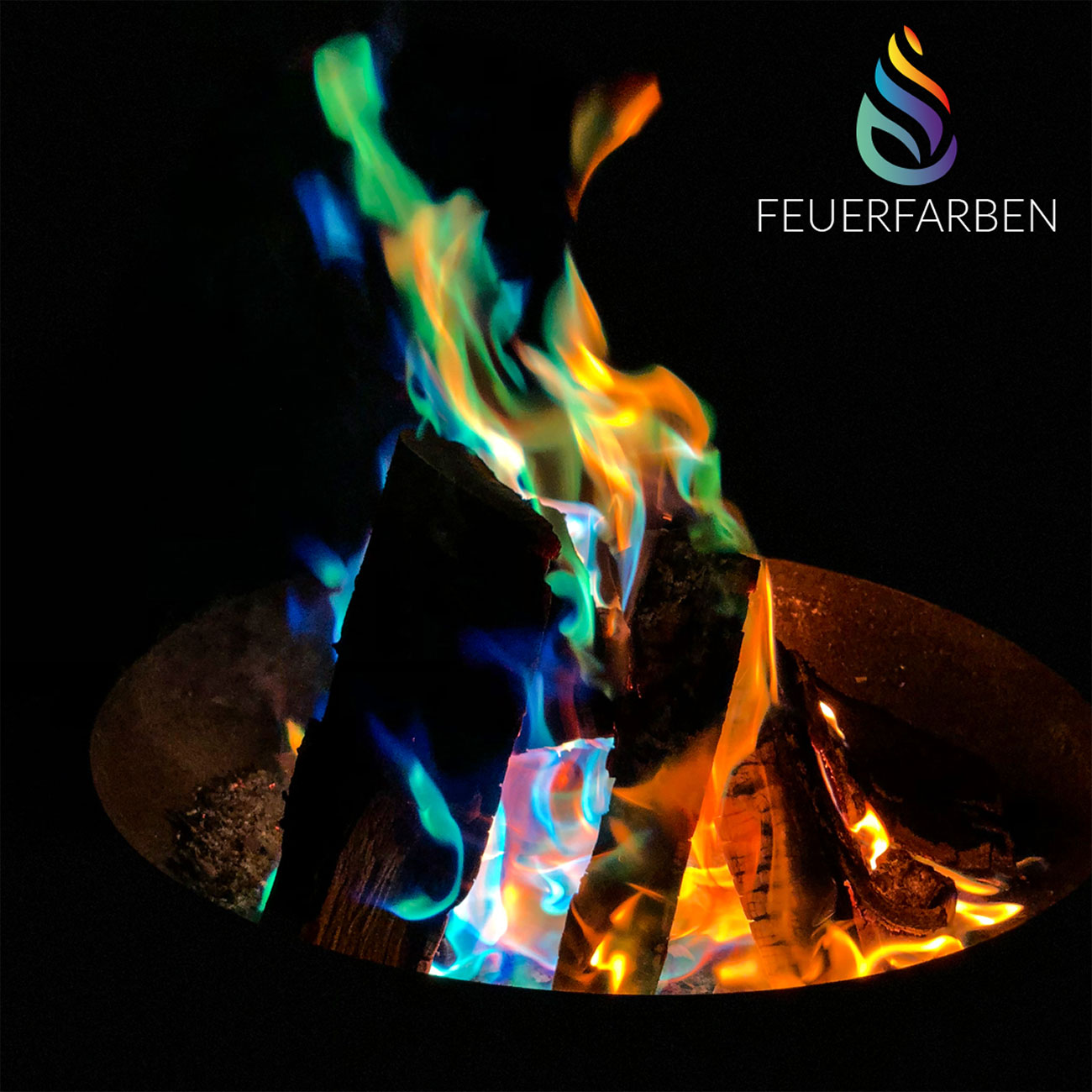   Feuerfarben Pulver 250g für bunte Flammen in Feuerschale, Lagerfeuer, Kaminofen, usw Bild 8