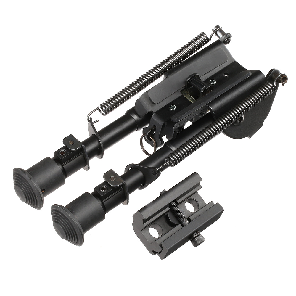 APS Tactical Zweibein mit 21mm- / Sniper-Handguard Halterung - Gummife schwarz