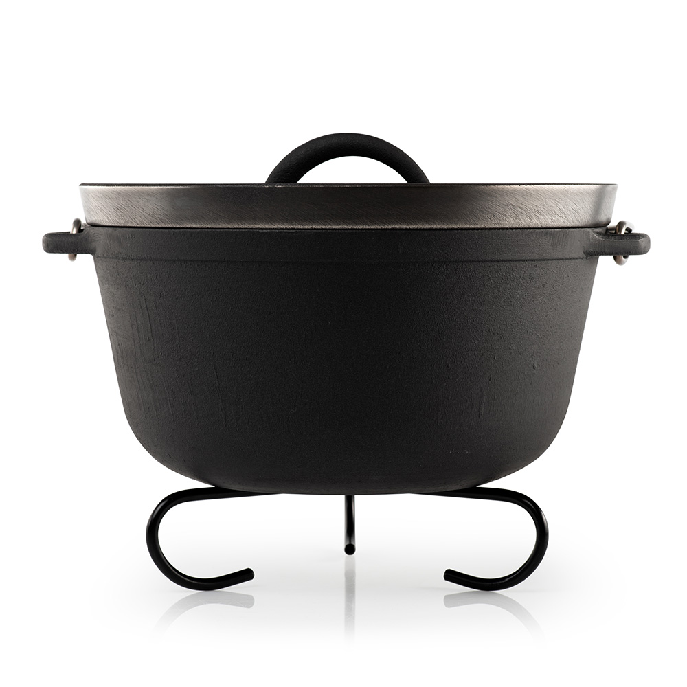 GSI Dutch Oven Guidecast Gusseisen 4,7 Liter inkl. Stnder und Deckel schwarz Bild 1