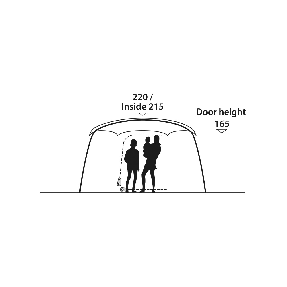 Easy Camp Familienzelt Moonlight Yurt für max. 6 Personen grau/khaki Bild 2