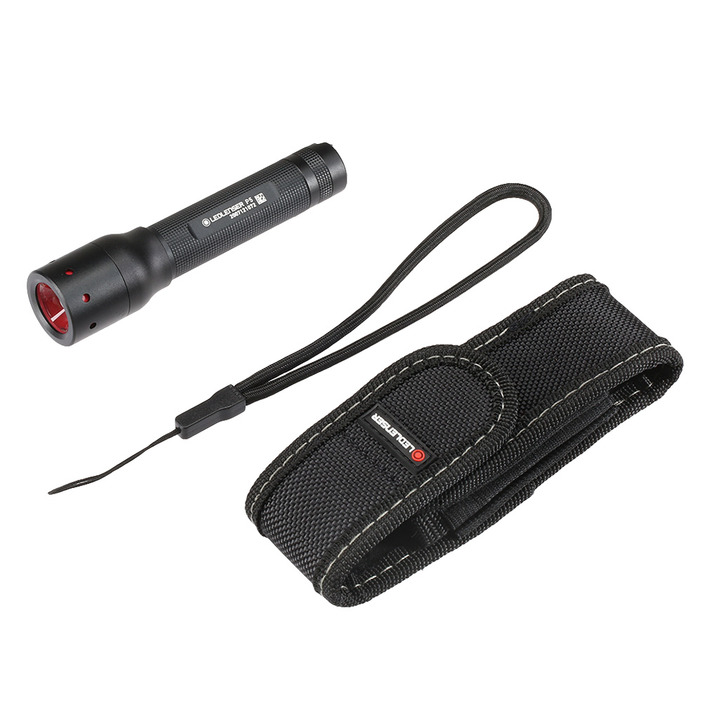 LED Lenser P5 Taschenlampe 140 Lumen schwarz inkl. Holster und Handschlaufe Bild 1