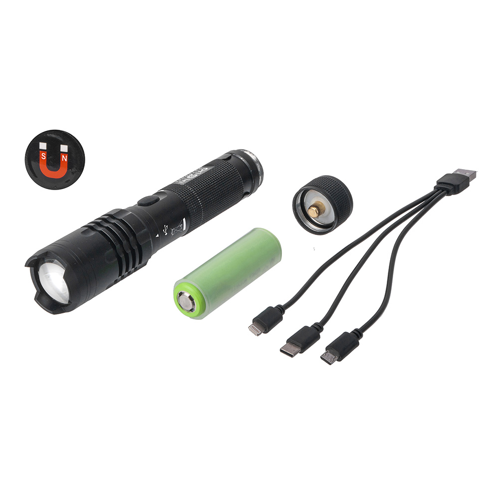 Origin Outdoors LED-Taschenlampe mit Powerbank 1000 Lumen schwarz Bild 1