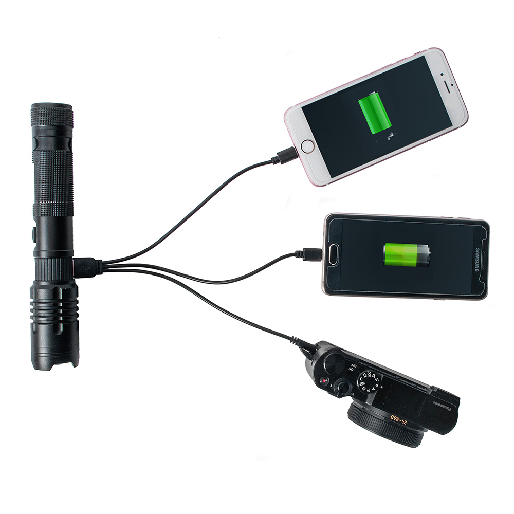 Origin Outdoors LED-Taschenlampe mit Powerbank 1000 Lumen schwarz Bild 1