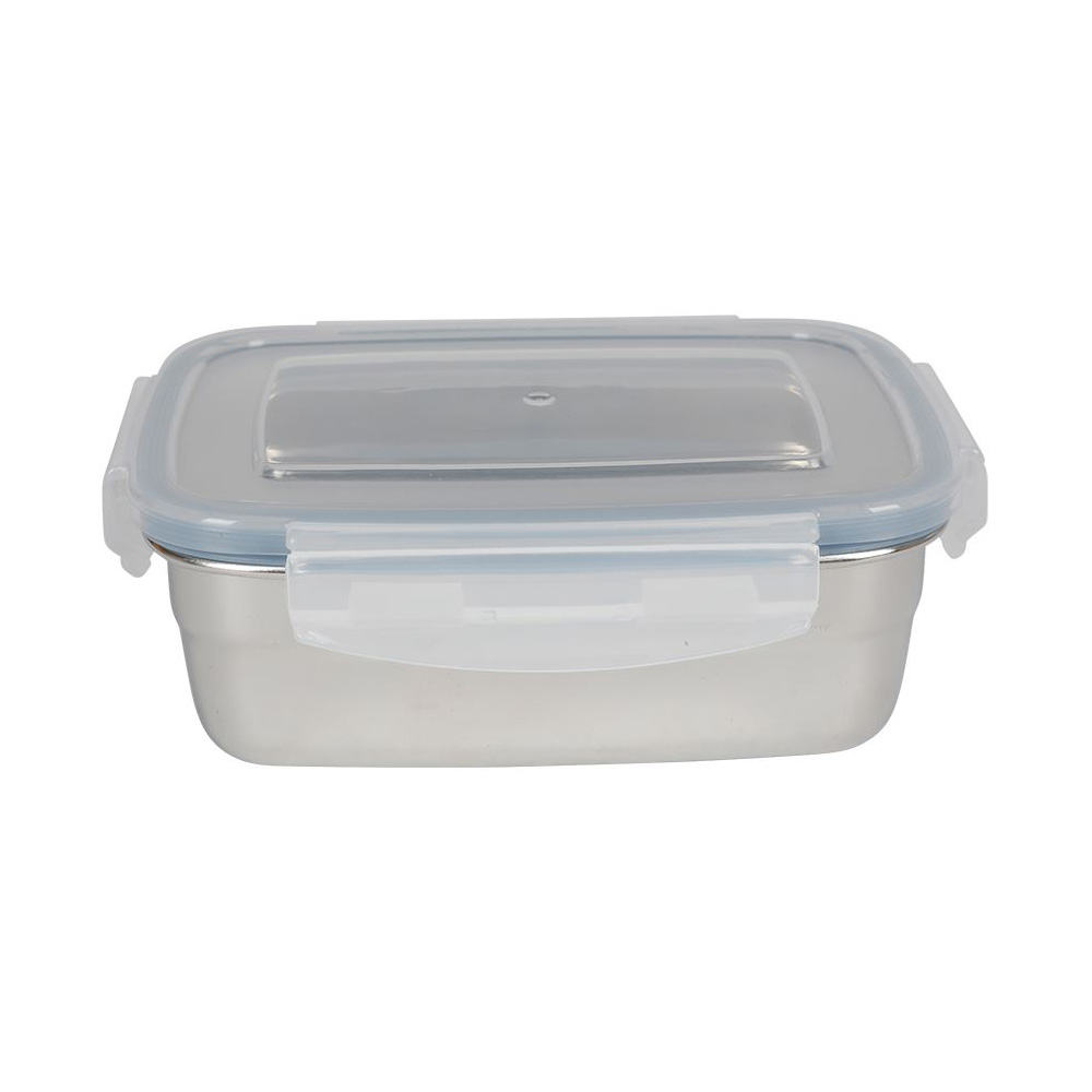 Edelstahl Lunchbox 850 ml silber/transparent