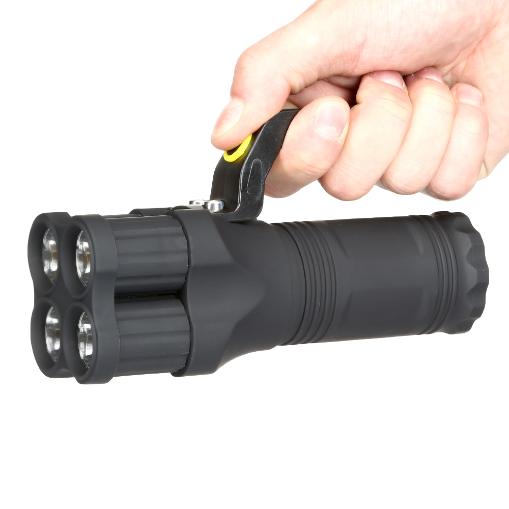 LED-Taschenlampe mit 4 leuchtstarken LED`s schwarz Bild 1
