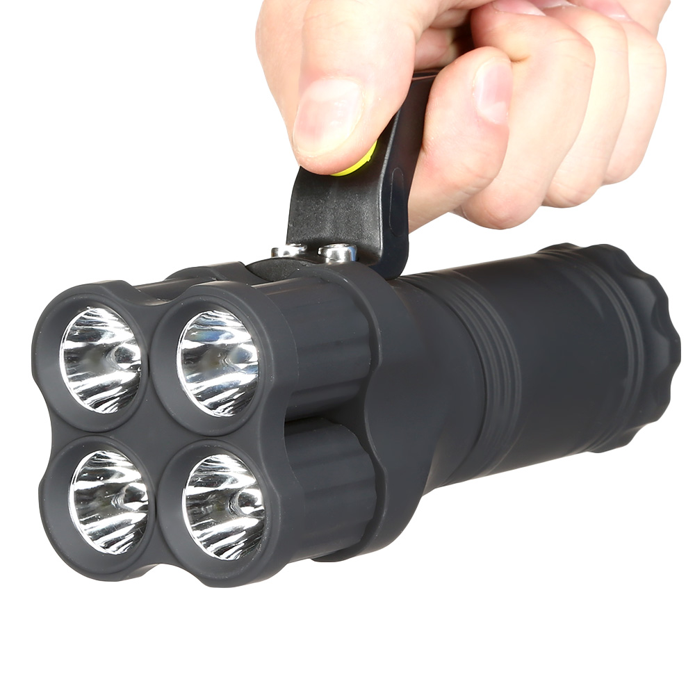 LED-Taschenlampe mit 4 leuchtstarken LED`s schwarz Bild 6