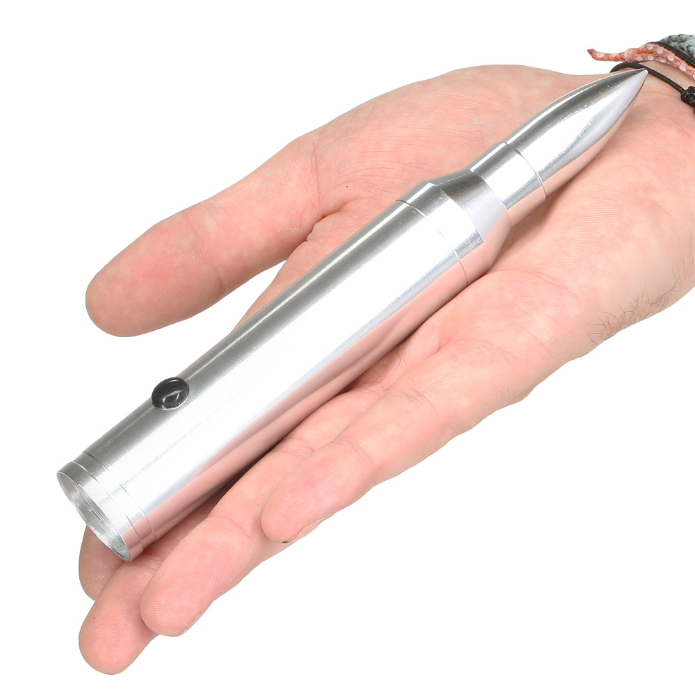 LED-Taschenlampe Bullet Light Aluminium silber Bild 1