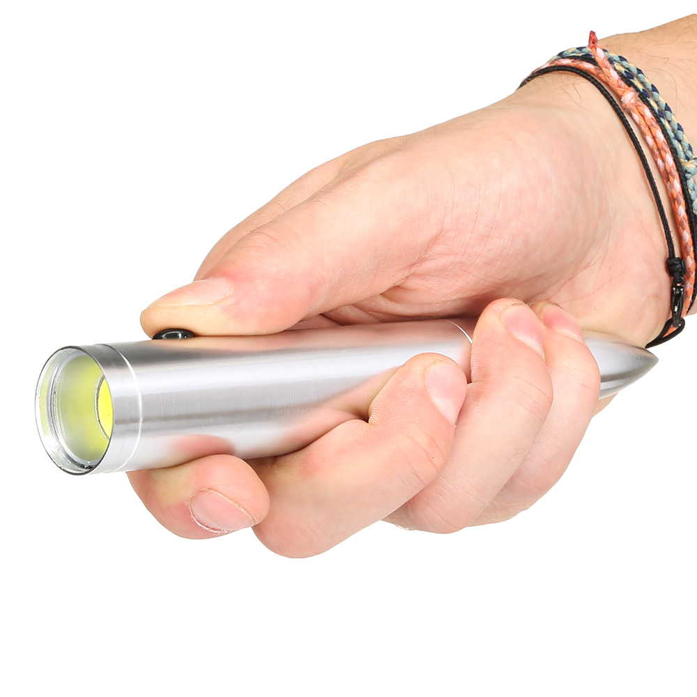 LED-Taschenlampe Bullet Light Aluminium silber Bild 1