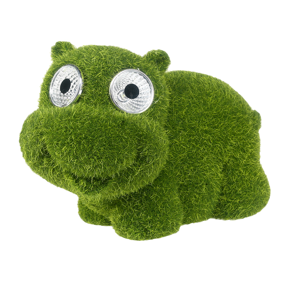 Easymaxx Solar Figur Hippo 14 cm wetterfest grün
