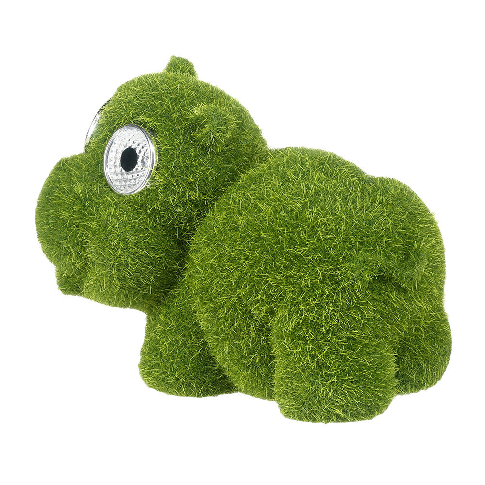 Easymaxx Solar Figur Hippo 14 cm wetterfest grün Bild 2