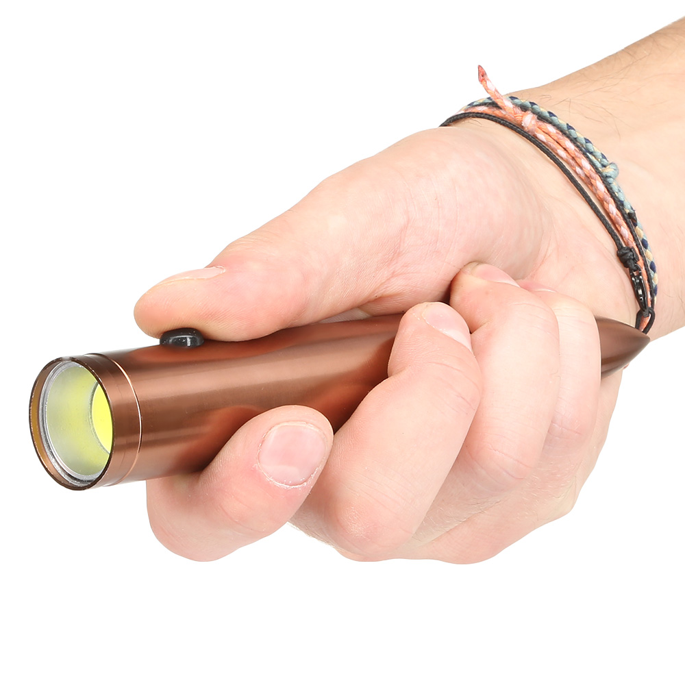 LED-Taschenlampe Bullet Light Aluminium messingfarben Bild 3