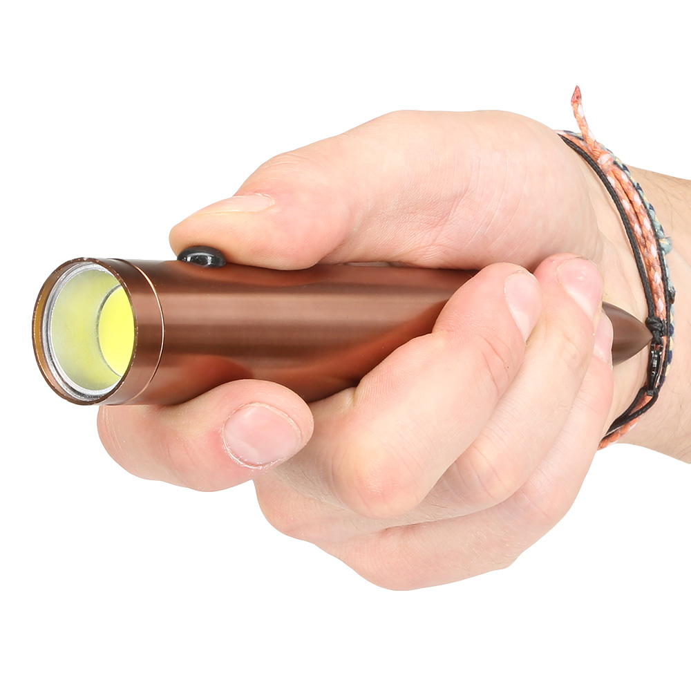 LED-Taschenlampe Bullet Light Aluminium messingfarben Bild 4