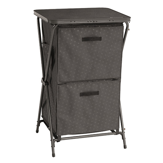 Outwell Campingschrank Domingo Kabinett mit zwei Regalbden charcoal klappbar