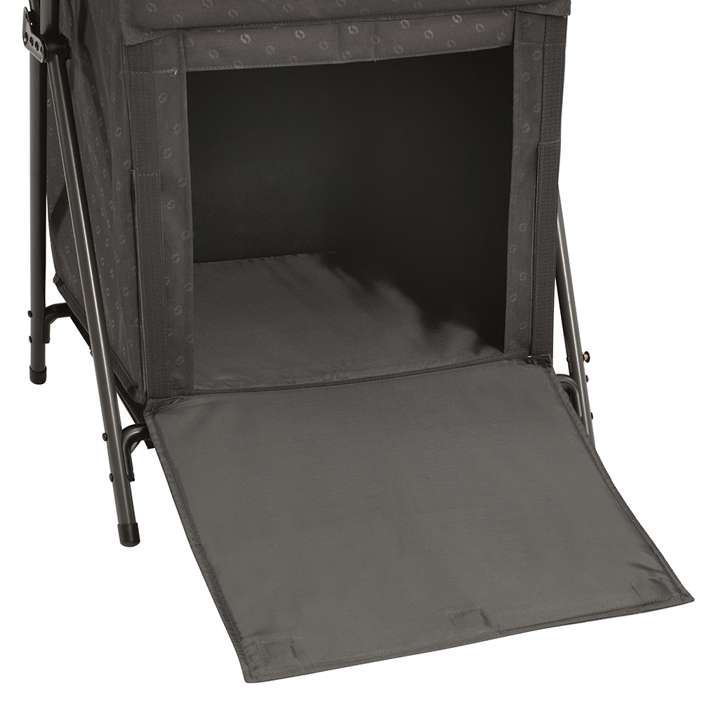 Outwell Campingschrank Domingo Kabinett mit zwei Regalböden charcoal klappbar Bild 1