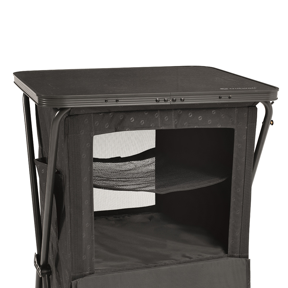 Outwell Campingschrank Domingo Kabinett mit zwei Regalbden charcoal klappbar Bild 1