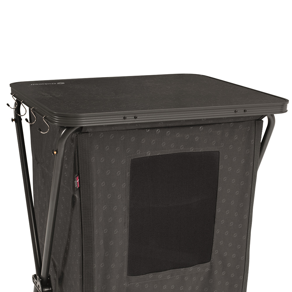 Outwell Campingschrank Domingo Kabinett mit zwei Regalbden charcoal klappbar Bild 1