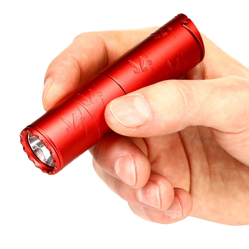 Klarus LED Taschenlampe K10 1200 ANSI Lumen rot Jubiläumslampe inkl. Geschenkverpackung Bild 1