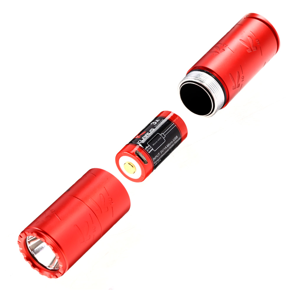 Klarus LED Taschenlampe K10 1200 ANSI Lumen rot Jubiläumslampe inkl. Geschenkverpackung Bild 7