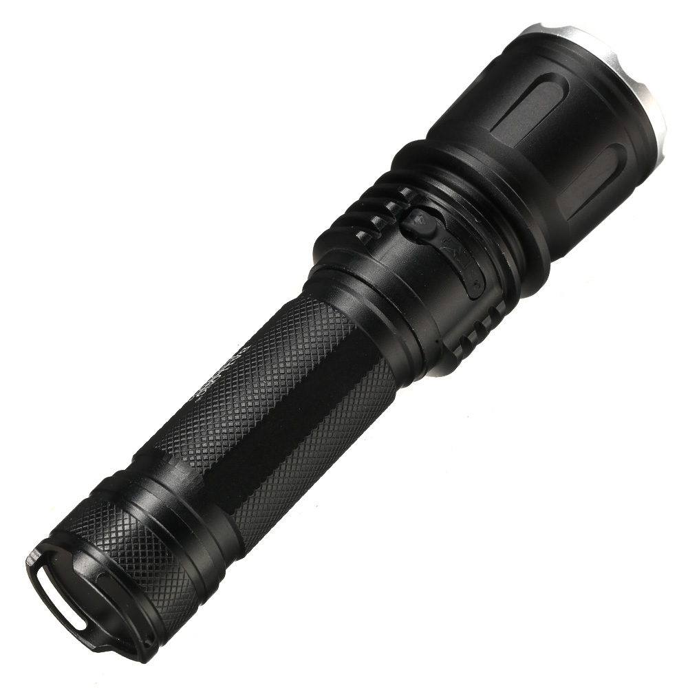 Bailong LED-Taschenlampe mit Zoom, Strobe schwarz Bild 1