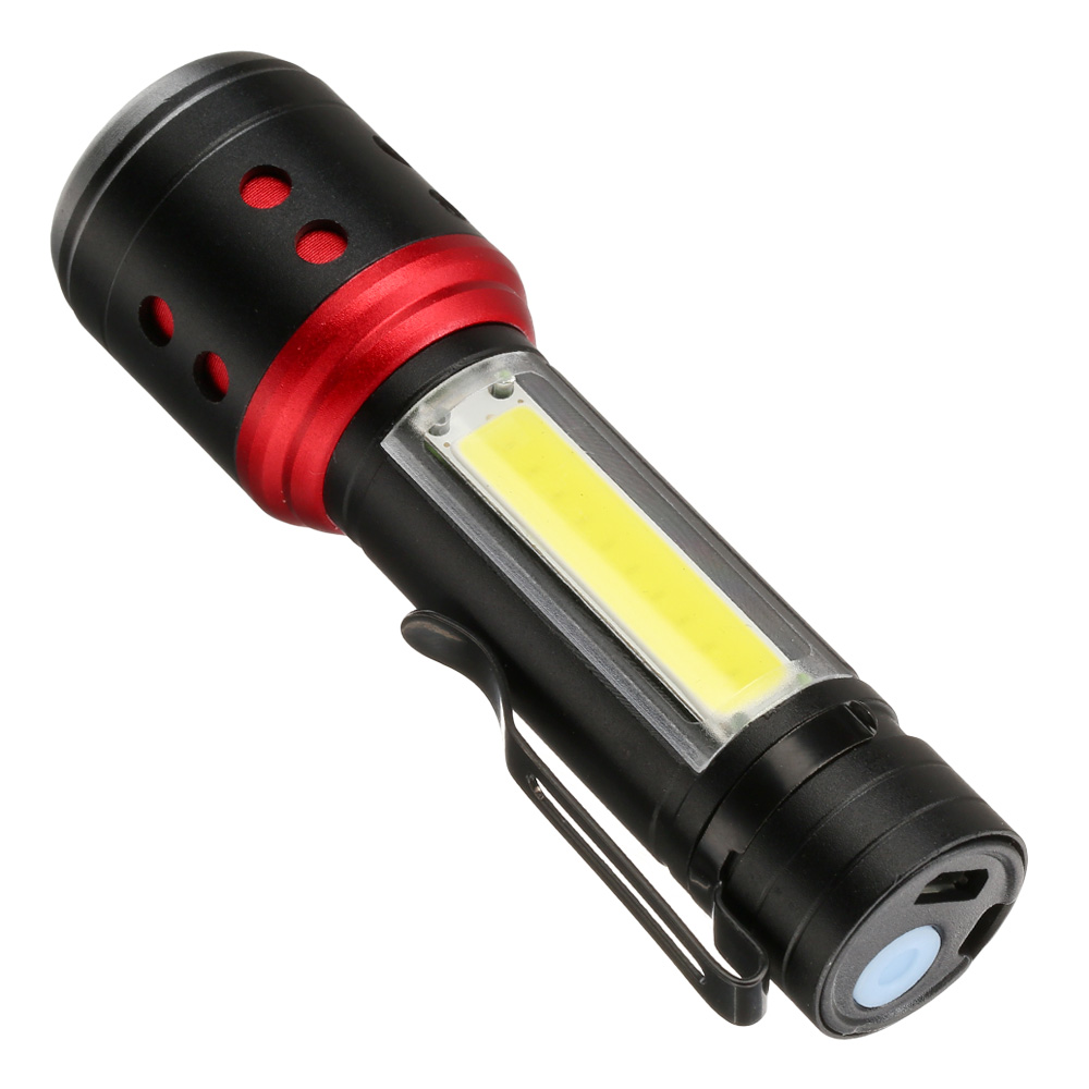 Barbaric LED-Taschenlampe mit Akku und Flutlicht schwarz Bild 1
