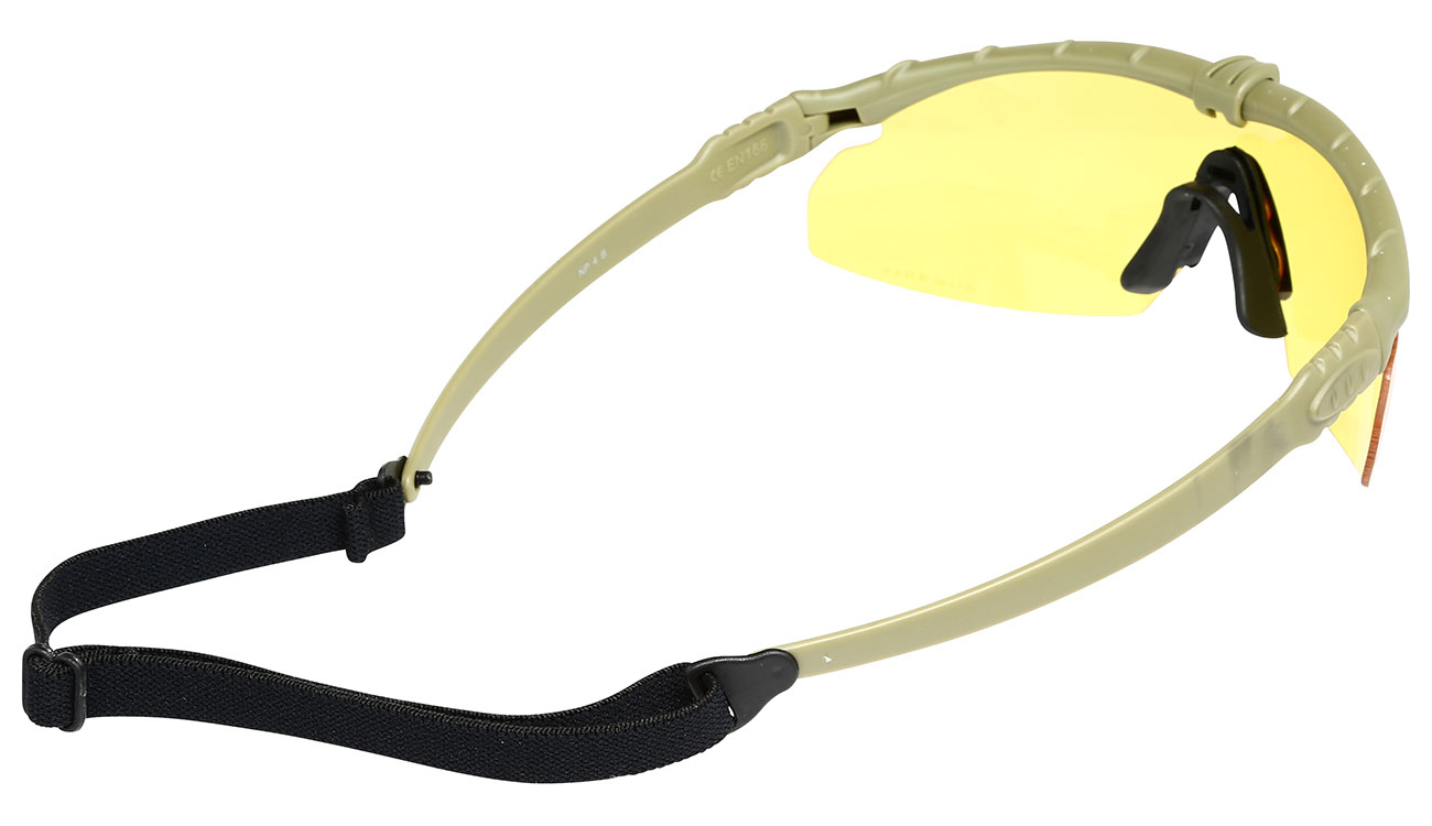 Nuprol Battle Pro Protective Airsoft Schutzbrille oliv / gelb Bild 2
