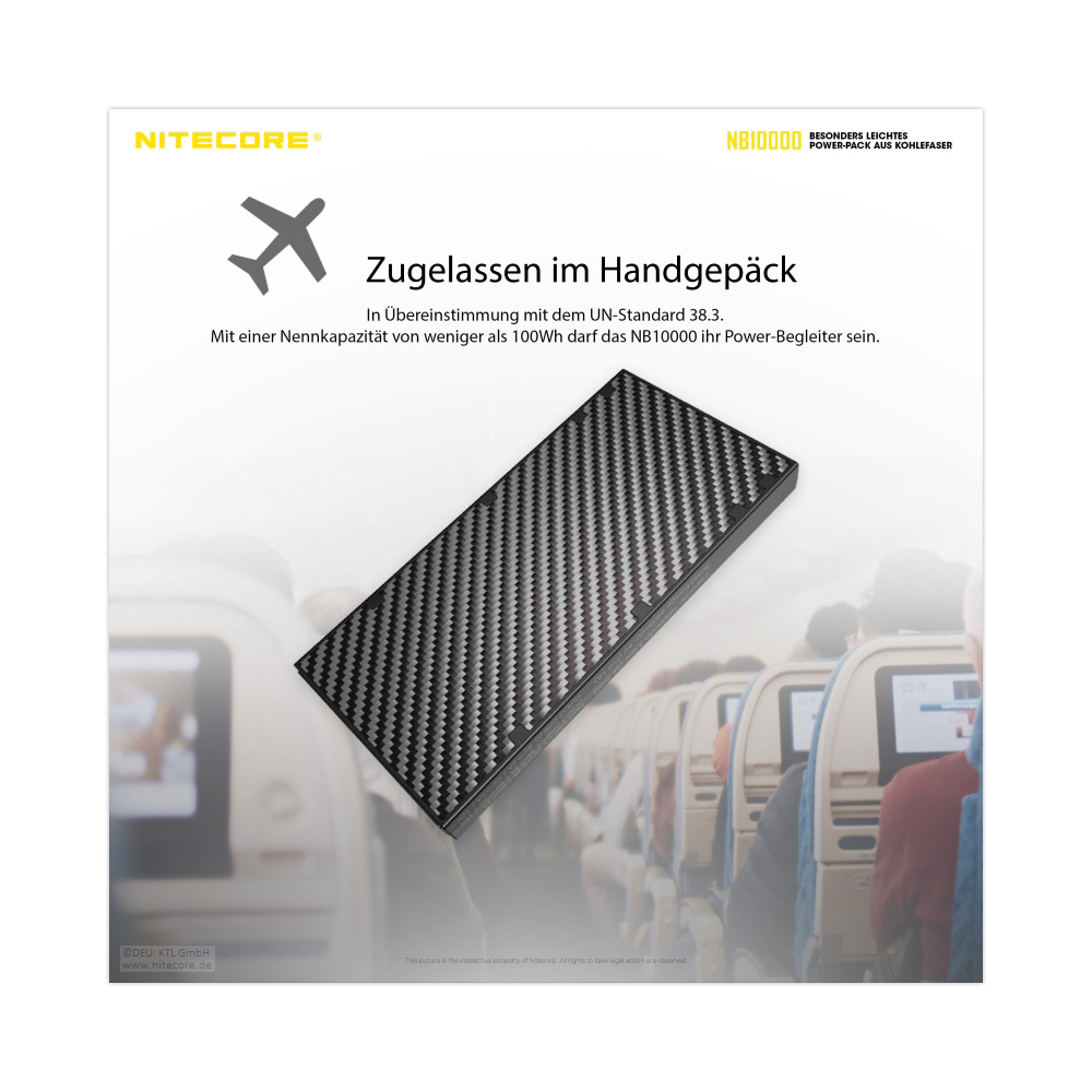 Nitecore Powerbank NB10000 GEN2 mit Carbongehuse 10000mAh Bild 10