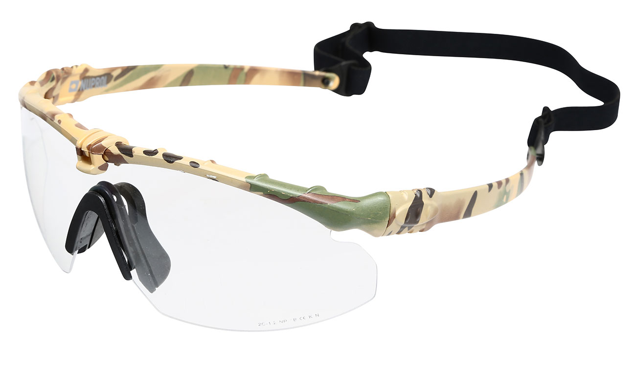 Nuprol Battle Pro Protective Airsoft Schutzbrille camo / klar