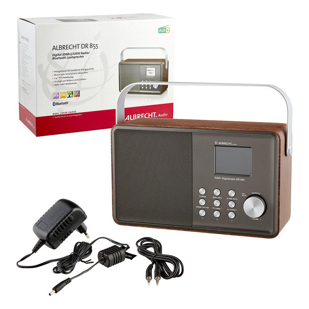 Albrecht DR855 Digitalradio DAB+/UKW/Bluetooth Lautsprecher mit Farbdisplay Bild 1