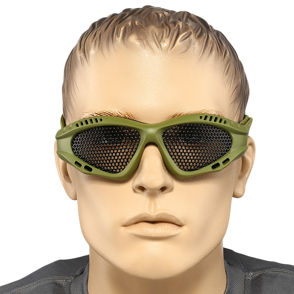Nuprol Brille Shades Mesh Eye Protection Airsoft Gitterbrille oliv Bild 4