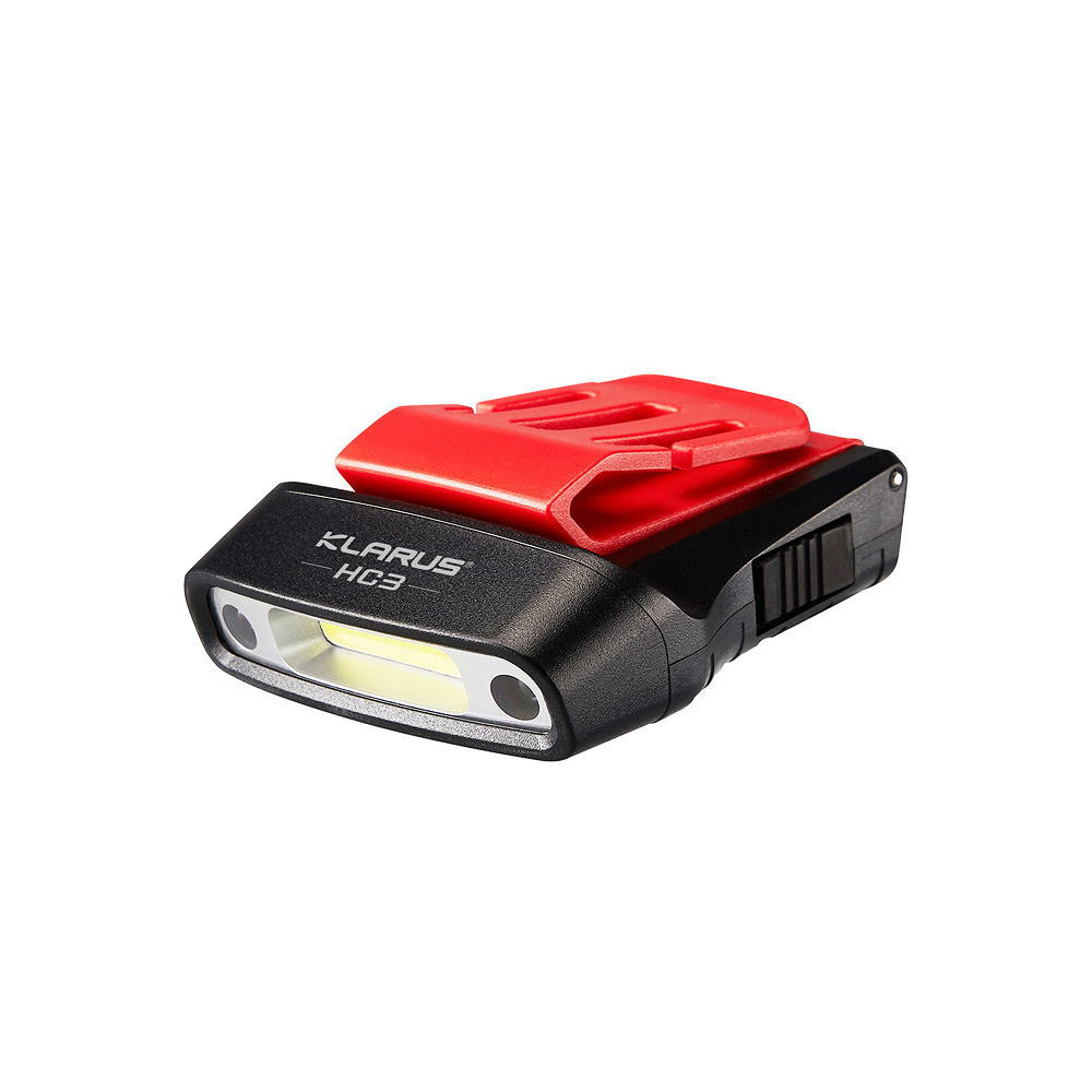 Klarus LED Cliplampe HC3 mit Sensor 100 ANSI Lumen schwarz/rot