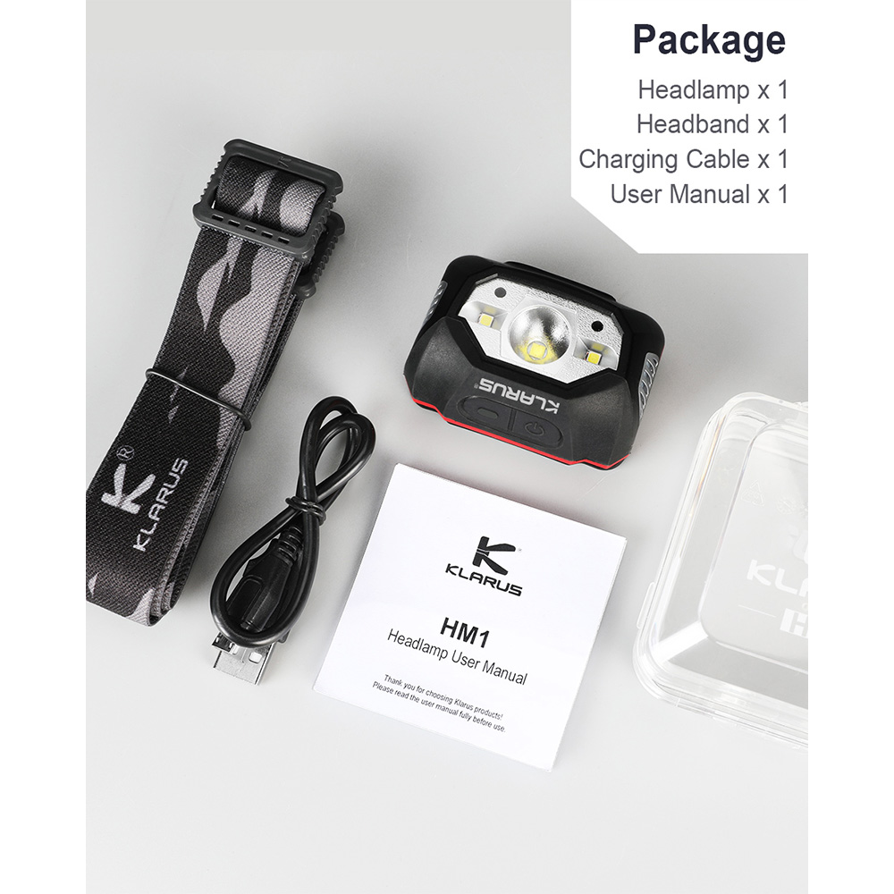 Klarus LED-Stirnlampe HM1 mit Sensor 440 Lumen schwarz Bild 9