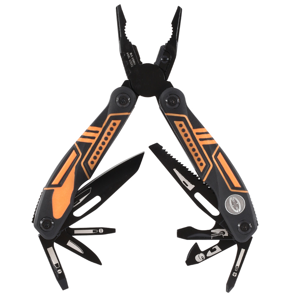 With Armour Multitool Rescue Tool schwarz/orange inkl. Grteletui