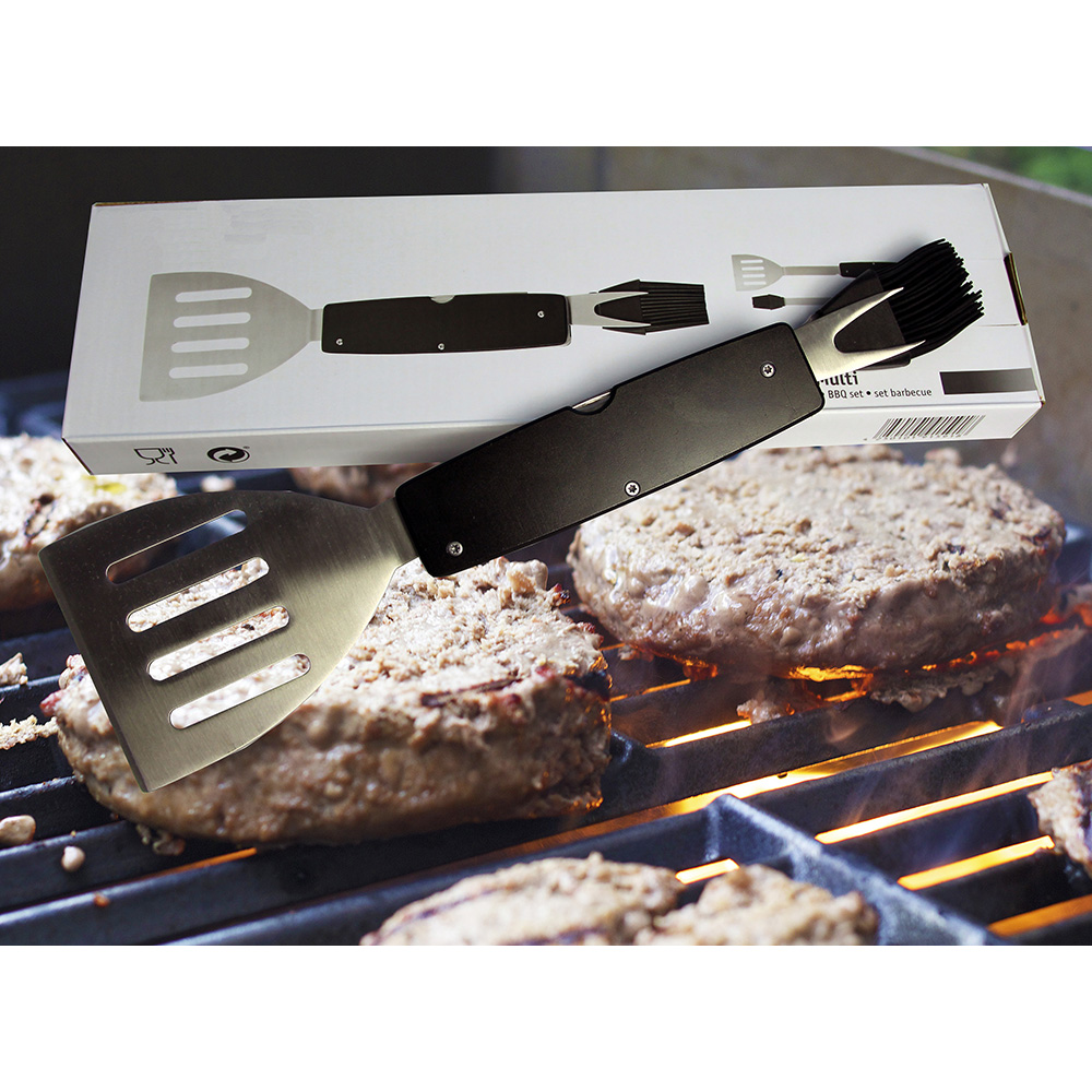 MetMaxx Grillset BBQ Multi 4 in 1 schwarz/silber Bild 1