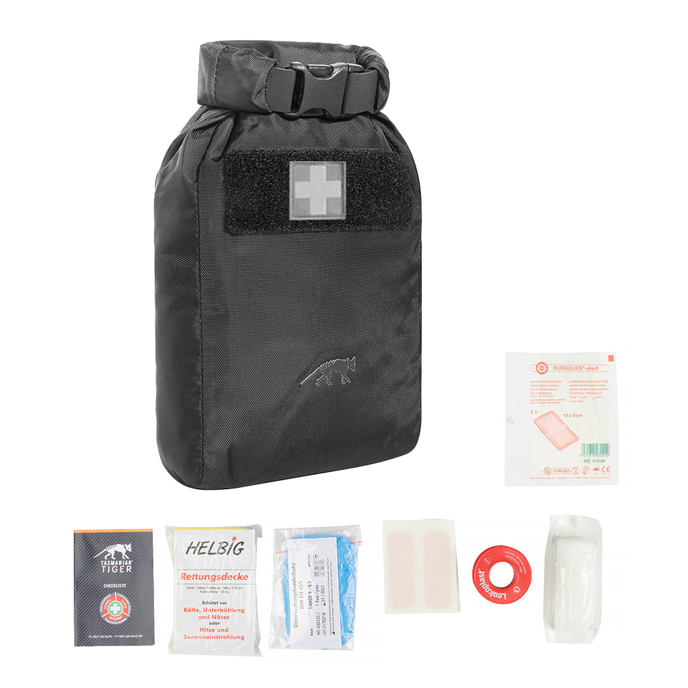 Tasmanian Tiger Erste Hilfe Set First Aid Basic WP 12 tlg. wasserdichter Beutel schwarz