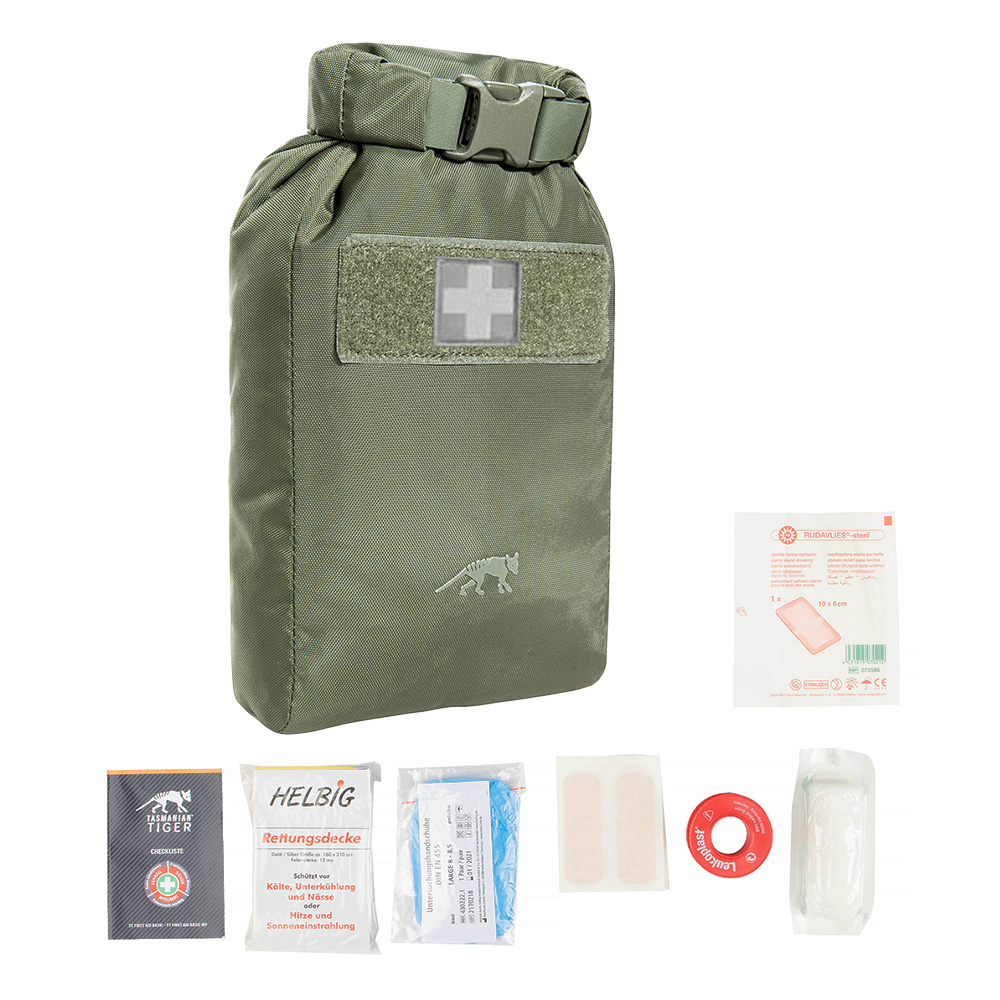 Tasmanian Tiger Erste Hilfe Set First Aid Basic WP 12 tlg. wasserdichter Beutel oliv