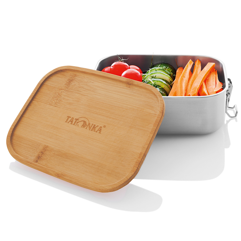 Tatonka Lunchbox I 800 Bamboo mit Bambusdeckel Edelstahl