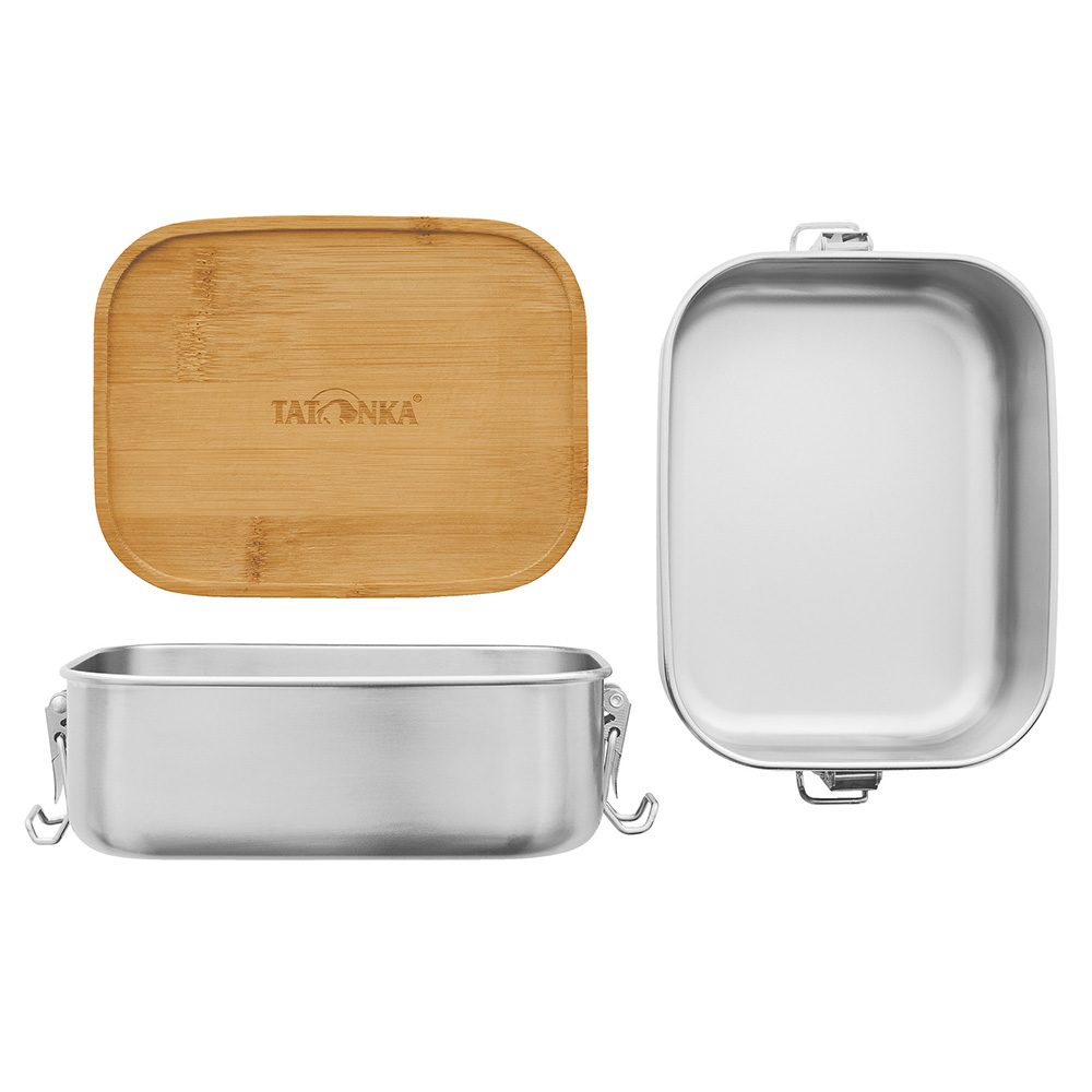 Tatonka Lunchbox I 800 Bamboo mit Bambusdeckel Edelstahl Bild 2