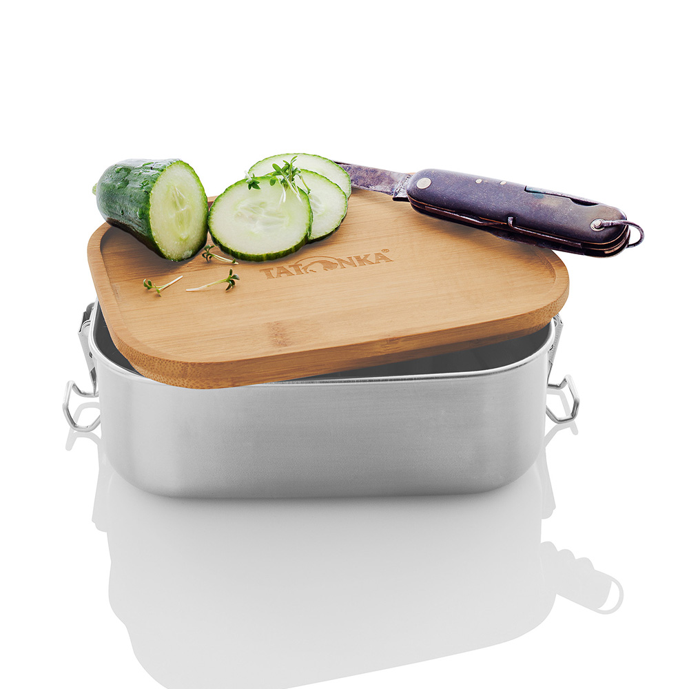 Tatonka Lunchbox I 800 Bamboo mit Bambusdeckel Edelstahl Bild 1