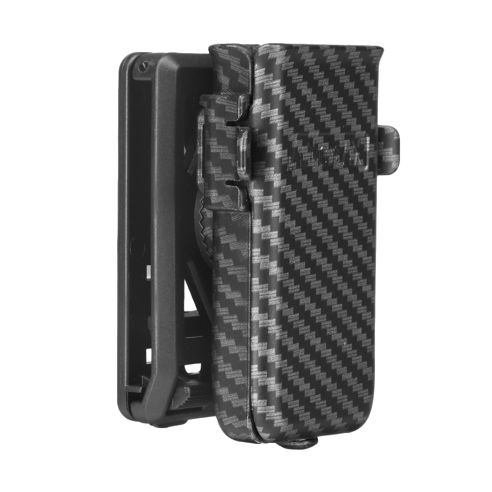 Amomax Tactical Single-Magazinholster Polymer Paddle f. Single- / Double-Stack Magazine Carbon-Design Bild 1