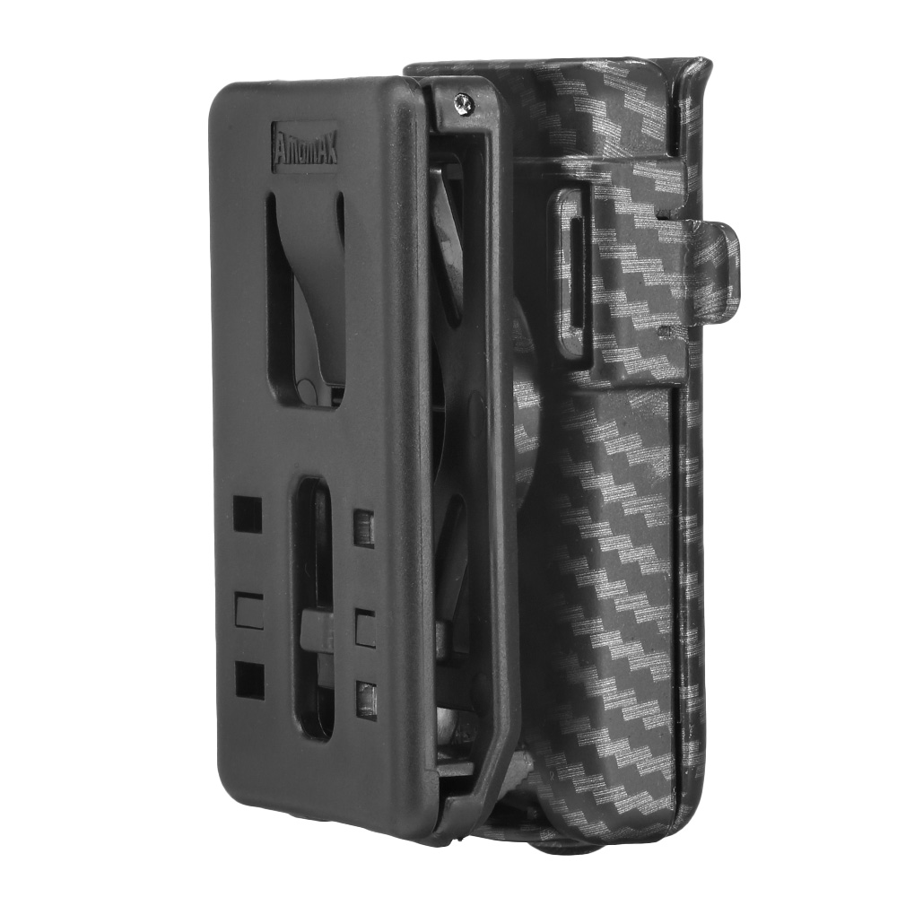 Amomax Tactical Single-Magazinholster Polymer Paddle f. Single- / Double-Stack Magazine Carbon-Design Bild 3